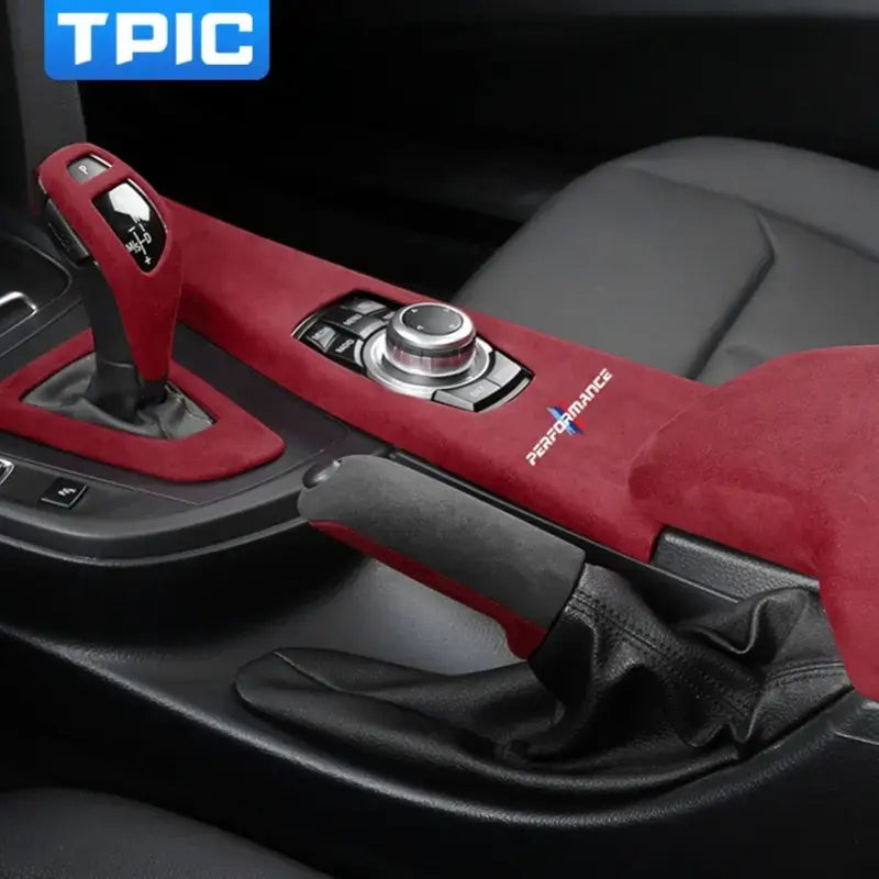 Red Suede Velvet Car Interior Wrapping Fabric Film