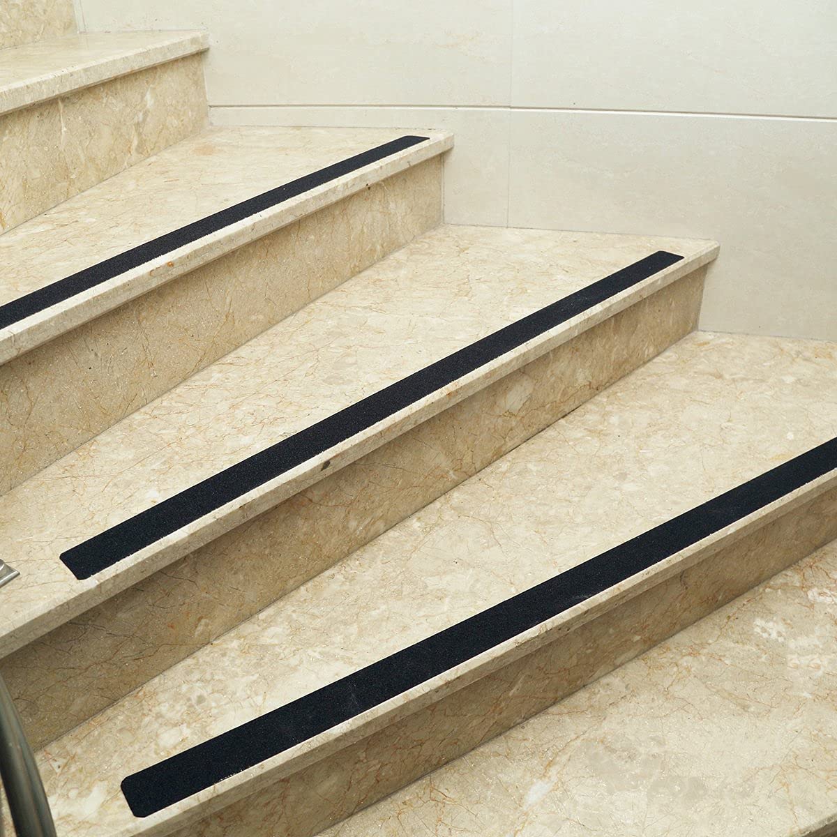 Anti-Skid Tape For Stairs High Traction Abrasive Tape for Slippery Floors, Staircase, Ramps, Indoor, Outdoor |5Mx 50MM (Black) - 1 Pack|