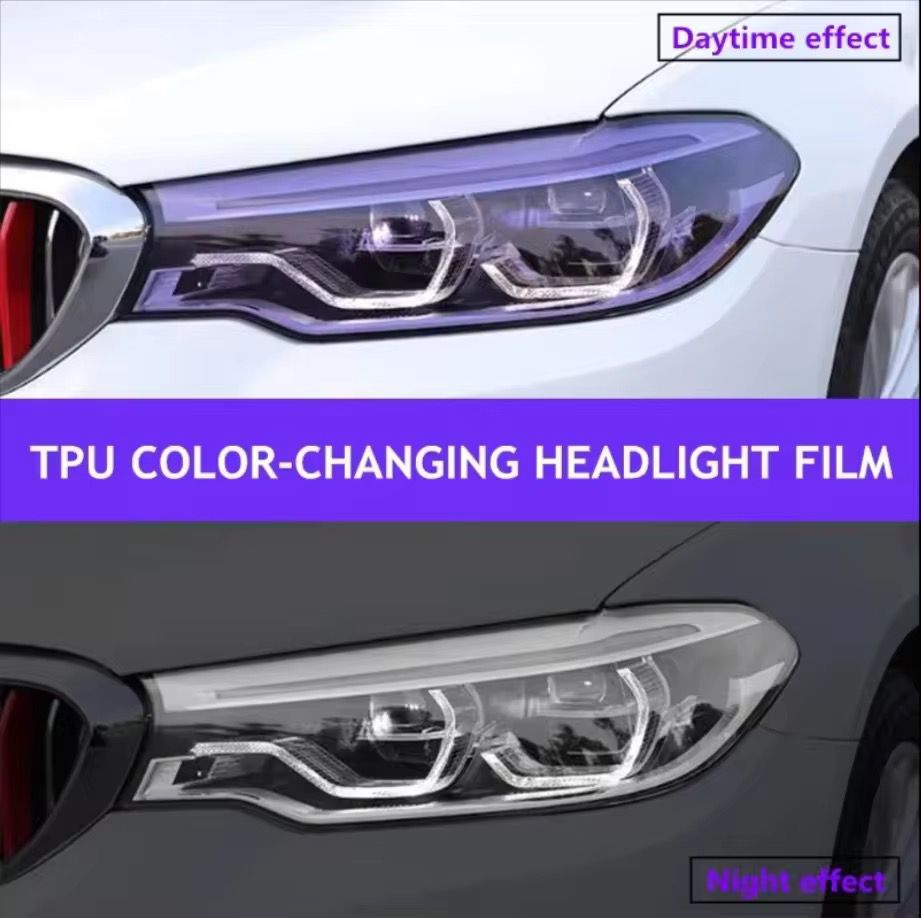 Photochromic Headlight Tint- Purple & Black