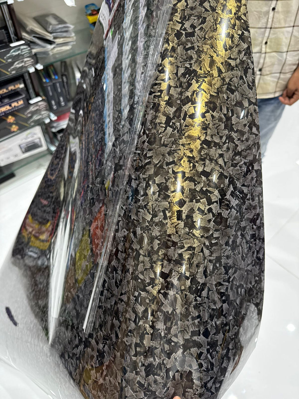 Black Forged Carbon With Golden Tint