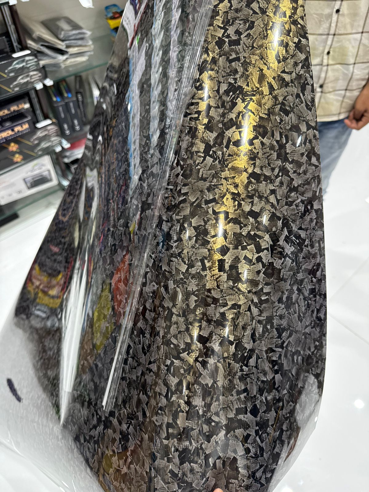 Black Forged Carbon With Golden Tint