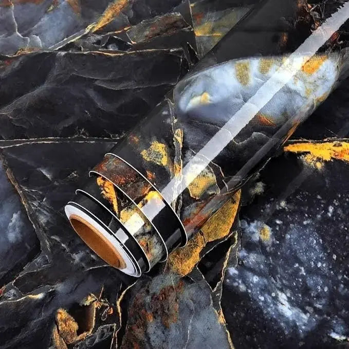 Black Blue Marble Finish Pvc Adhisive Sheet