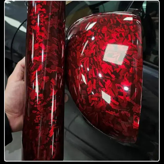 Red Forged Carbon Wrapping Vinyl