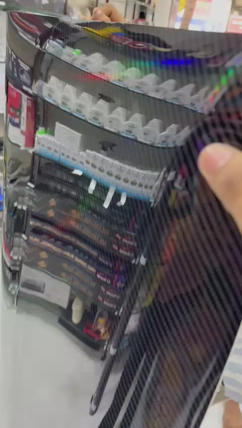 Black Carbon Fiber with 5D Gloss Lazer Rainbow